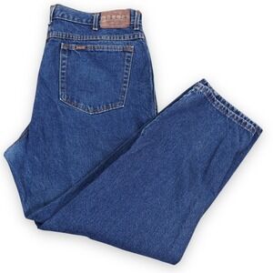 VTG H.I.S. Jeans Mens 40x30 Blue Straight Leg 90s Denim Made‎ USA Biker Cowboy